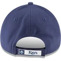 marineblaue-verstellbare-curved-cap-9forty-the-league-der-tampa-bay-rays-mlb-von-new-era