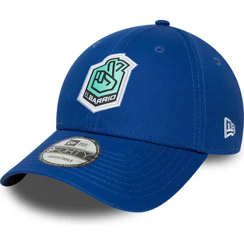 Gorra curva azul ajustable 9FORTY Core de El Barrio Kings League de New Era