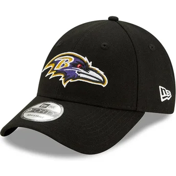 Justerbar svart kurvad keps 9FORTY The League från Baltimore Ravens NFL av New Era