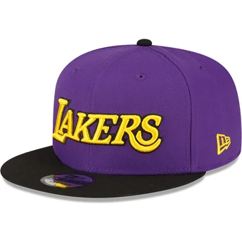 Los Angeles Lakers NBA 9FIFTY Statement Snapback Kappe in Violett und Schwarz von New Era