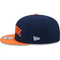 new-era-flat-brim-9fifty-statement-new-york-knicks-nba-navy-blue-and-orange-snapback-cap