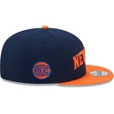 marinbla-och-orange-platt-keps-snapback-9fifty-statement-av-new-york-knicks-nba-fran-new-era