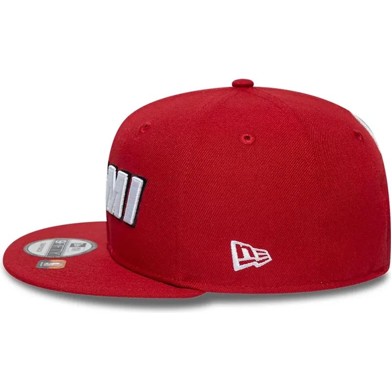 rote-flache-9fifty-statement-snapback-cap-der-miami-heat-nba-von-new-era