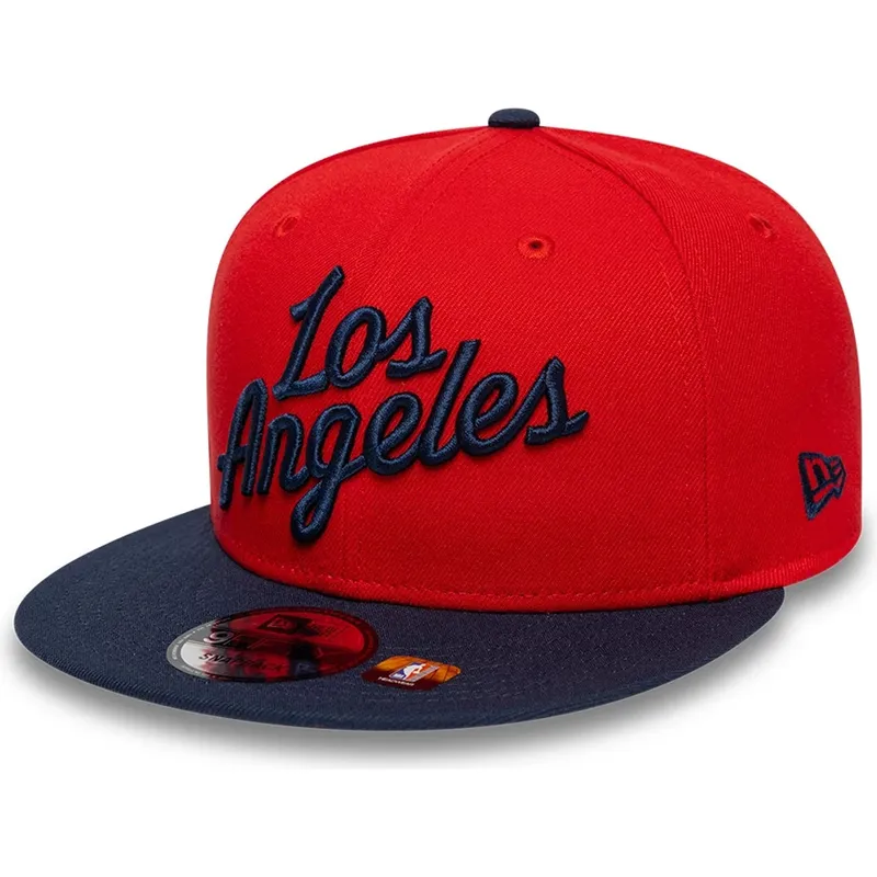 rote-und-marineblaue-flache-snapback-kappe-9fifty-statement-der-los-angeles-clippers-nba-von-new-era