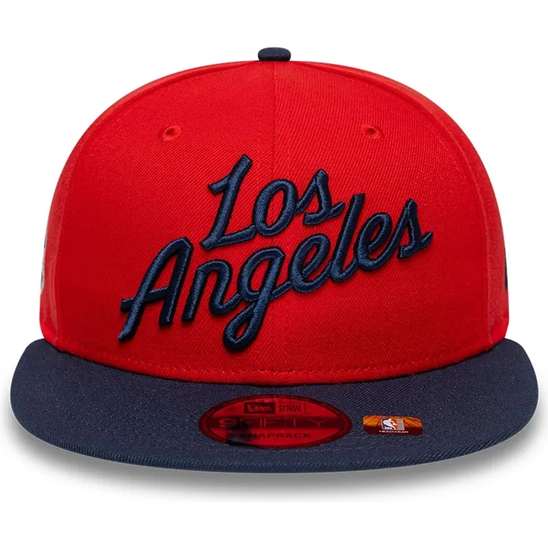 rote-und-marineblaue-flache-snapback-kappe-9fifty-statement-der-los-angeles-clippers-nba-von-new-era