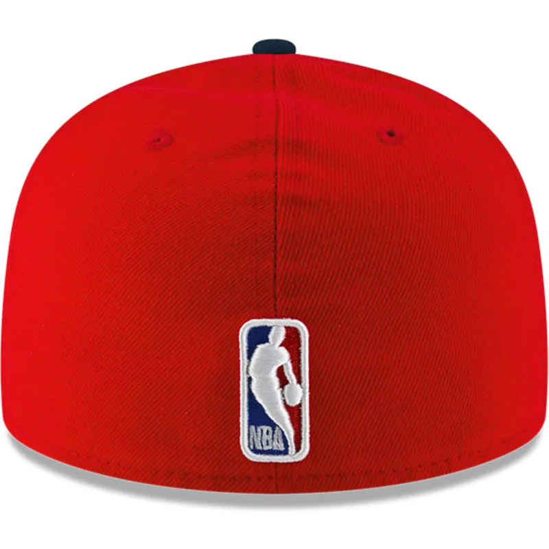 rot-marineblaue-anliegende-59fifty-statement-flat-cap-der-los-angeles-clippers-nba-von-new-era