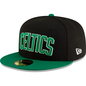 Czarna i zielona płaska czapka dopasowana 59FIFTY Statement Boston Celtics NBA od New Era