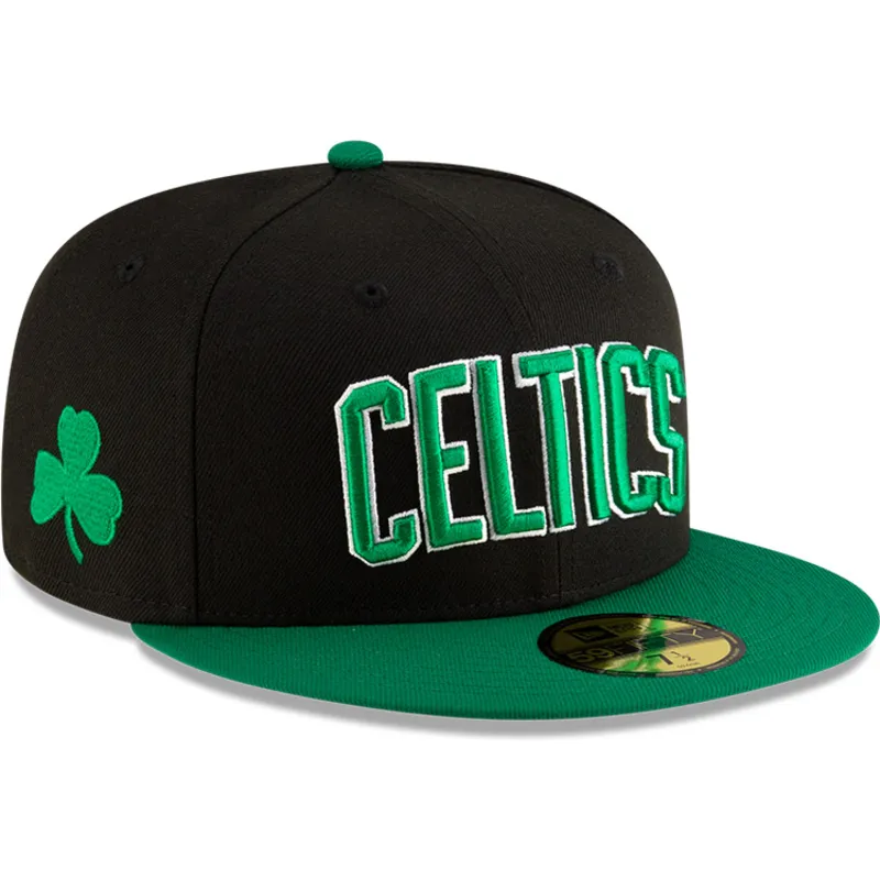 schwarze-und-grune-anliegende-flat-cap-59fifty-statement-der-boston-celtics-nba-von-new-era