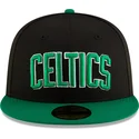cappello-piatto-nero-e-verde-aderente-59fifty-statement-dei-boston-celtics-nba-di-new-era