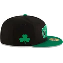 cappello-piatto-nero-e-verde-aderente-59fifty-statement-dei-boston-celtics-nba-di-new-era