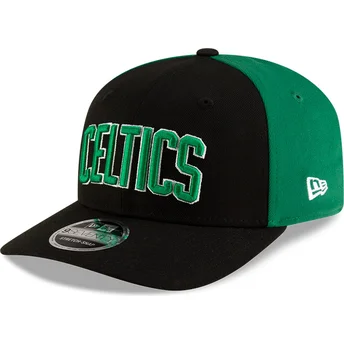 Casquette courbée noire et verte snapback 9SEVENTY Statement Stretch Snap Boston Celtics NBA New Era