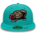 casquette-plate-verte-ajustee-59fifty-classic-memphis-grizzlies-nba-new-era