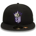 cappello-piatto-nero-regolabile-59fifty-classic-dei-sacramento-kings-nba-di-new-era