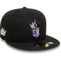 cappello-piatto-nero-regolabile-59fifty-classic-dei-sacramento-kings-nba-di-new-era