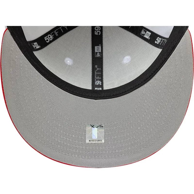 cappello-piatto-bianco-e-rosso-aderente-59fifty-classic-di-golden-state-warriors-nba-di-new-era