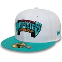 casquette-plate-blanche-et-verte-ajustee-59fifty-classic-memphis-grizzlies-nba-new-era