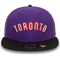 casquette-plate-violette-et-noire-ajustee-59fifty-classic-toronto-raptors-nba-new-era