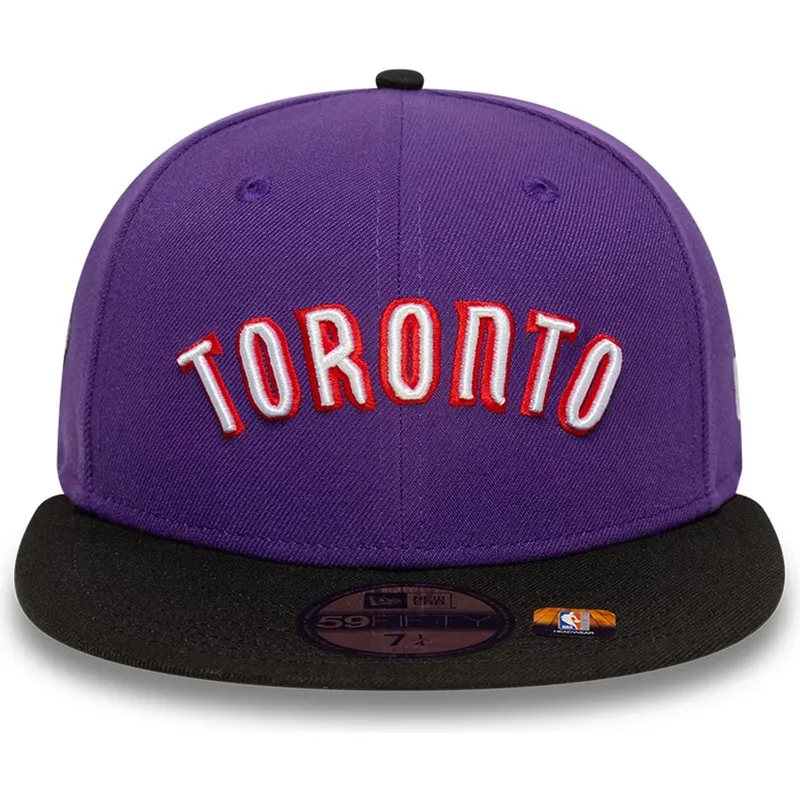 cappello-piatto-viola-e-nero-aderente-59fifty-classic-dei-toronto-raptors-nba-di-new-era