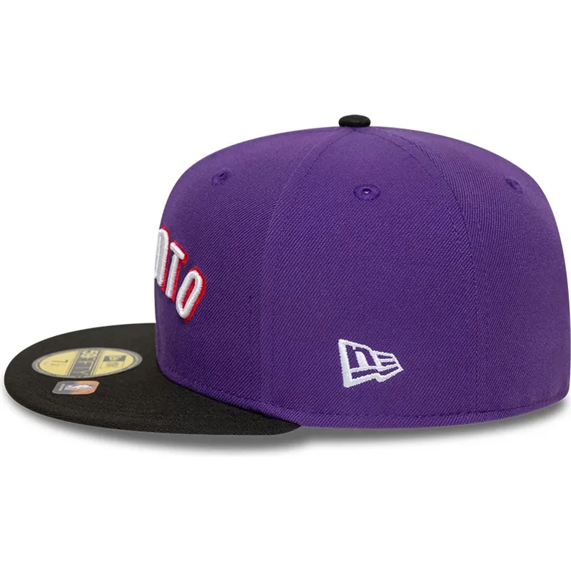 cappello-piatto-viola-e-nero-aderente-59fifty-classic-dei-toronto-raptors-nba-di-new-era