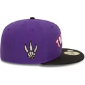 gorra-plana-violeta-y-negra-ajustada-59fifty-classic-de-toronto-raptors-nba-de-new-era