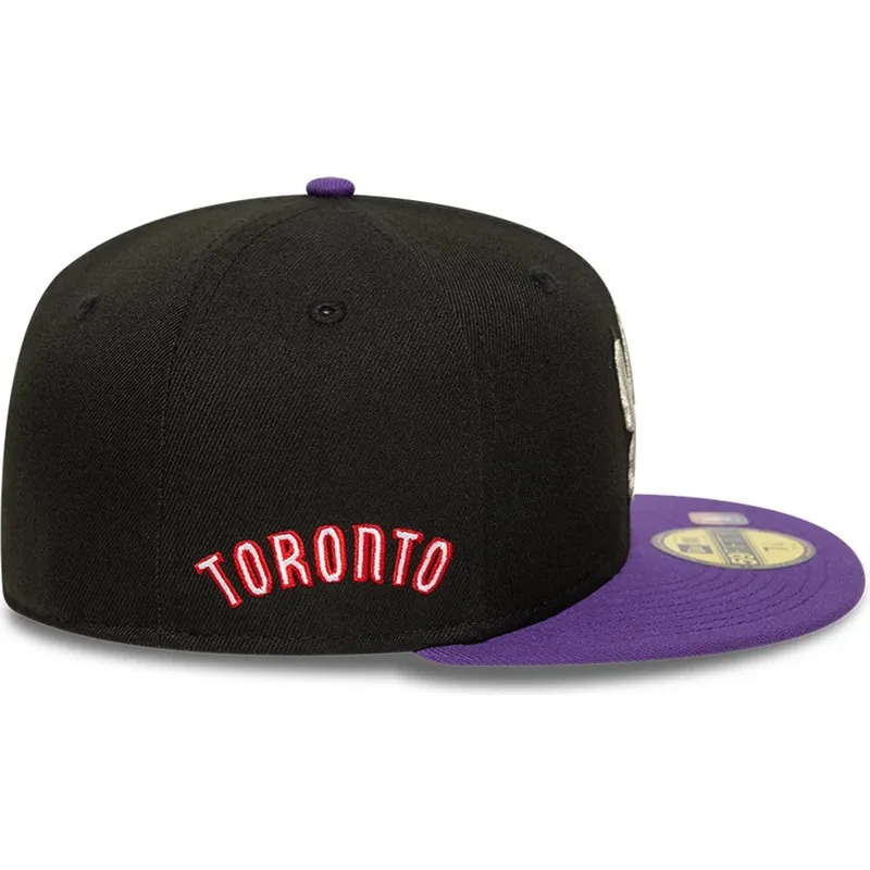 cappello-piatto-nero-e-viola-aderente-59fifty-classic-di-toronto-raptors-nba-di-new-era
