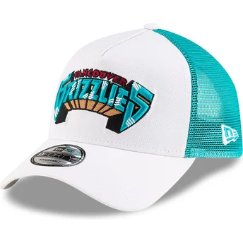 Gorra trucker blanca y verde A Frame Classic de Memphis Grizzlies NBA de New Era