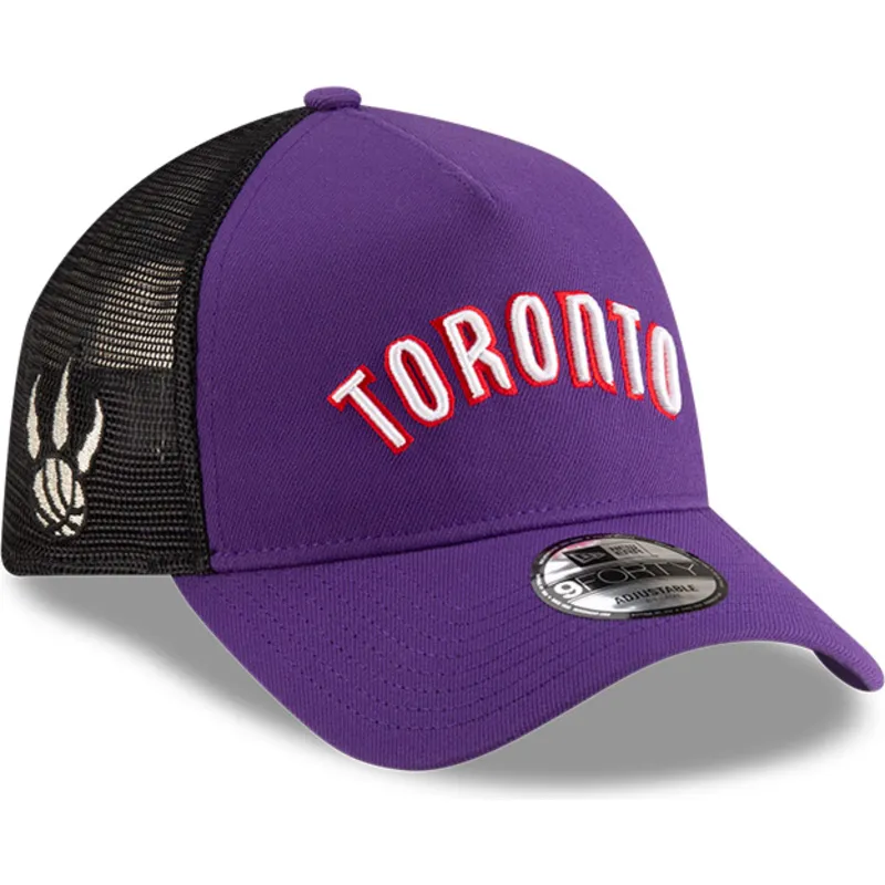 violett-och-svart-trucker-keps-a-frame-classic-fran-toronto-raptors-nba-av-new-era