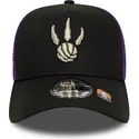 schwarze-und-violette-trucker-kappe-a-frame-classic-der-toronto-raptors-nba-von-new-era