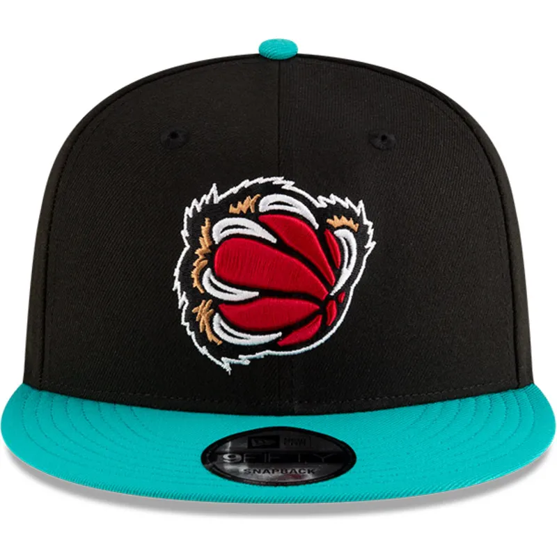 schwarze-und-grune-flache-snapback-kappe-9fifty-classic-der-memphis-grizzlies-nba-von-new-era