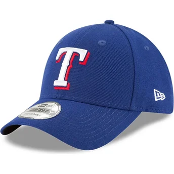 Justerbar blå böjd keps 9FORTY The League från Texas Rangers MLB av New Era