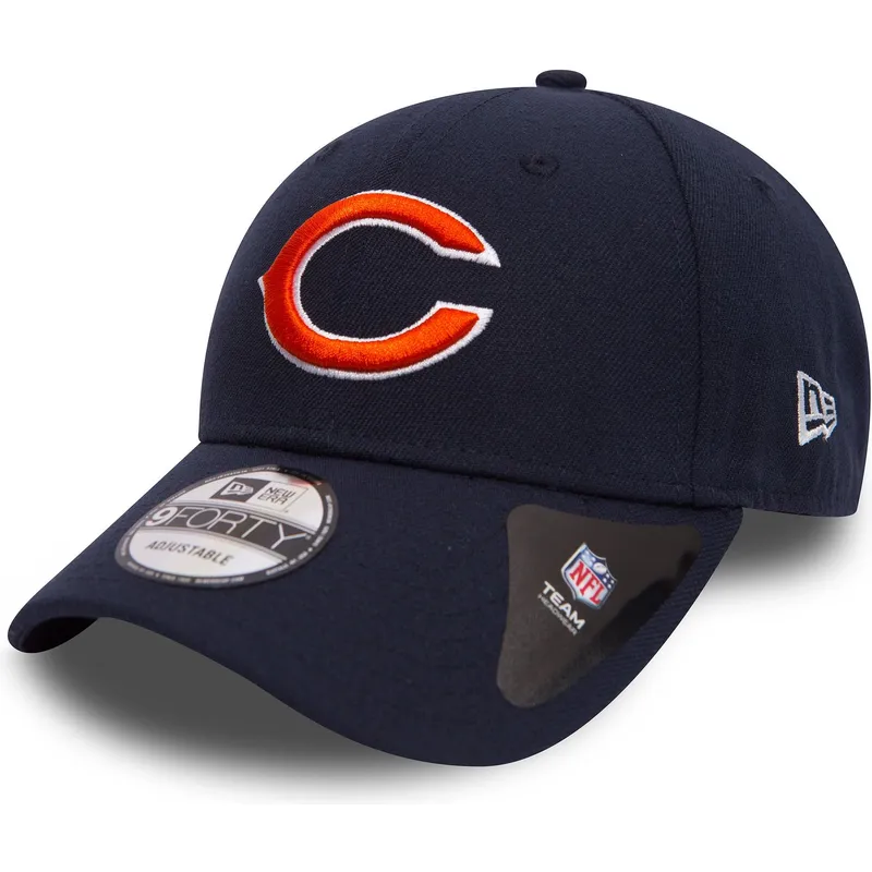 cappellino-visiera-curva-blu-marino-regolabile-9forty-the-league-di-chicago-bears-nfl-di-new-era
