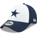 cappellino-curvo-bianco-e-blu-navy-regolabile-9forty-the-league-dei-dallas-cowboys-nfl-di-new-era