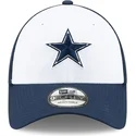 cappellino-curvo-bianco-e-blu-navy-regolabile-9forty-the-league-dei-dallas-cowboys-nfl-di-new-era