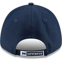cappellino-curvo-bianco-e-blu-navy-regolabile-9forty-the-league-di-dallas-cowboys-nfl-di-new-era