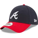 cappellino-curvo-blu-navy-e-rosso-regolabile-9forty-the-league-degli-atlanta-braves-mlb-di-new-era