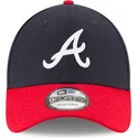 cappellino-curvo-blu-navy-e-rosso-regolabile-9forty-the-league-degli-atlanta-braves-mlb-di-new-era