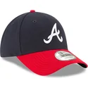 marineblaue-und-rote-verstellbare-curved-cap-9forty-the-league-atlanta-braves-mlb-von-new-era