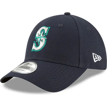 Marinblå böjd keps justerbar 9FORTY The League från Seattle Mariners MLB av New Era