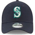 new-era-curved-brim-9forty-the-league-seattle-mariners-mlb-navy-blue-adjustable-cap