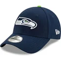 marineblaue-verstellbare-curved-cap-9forty-the-league-der-seattle-seahawks-nfl-von-new-era