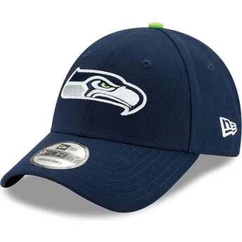 Marineblaue verstellbare Curved Cap 9FORTY The League der Seattle Seahawks NFL von New Era