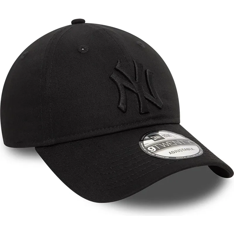 czarna-regulowana-czapka-z-zakrzywionym-daszkiem-z-czarnym-logo-9twenty-league-essential-new-york-yankees-mlb-new-era