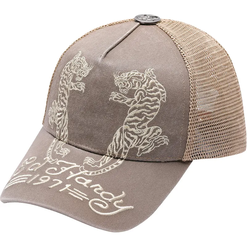 trucker-cap-beige-desert-tiger-von-ed-hardy