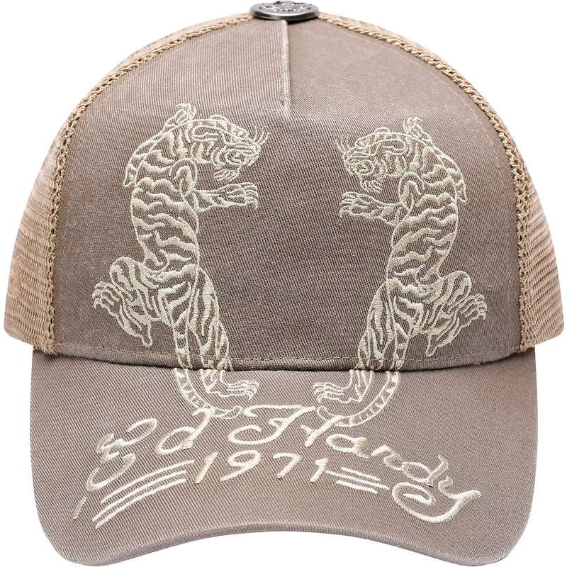 trucker-cap-beige-desert-tiger-von-ed-hardy