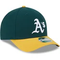 cappellino-con-visiera-curva-verde-e-giallo-snapback-9forty-m-crown-player-replica-di-oakland-athletics-mlb-di-new-era