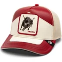 gorra-trucker-roja-y-blanca-toro-moto-lamba-raging-the-farm-de-goorin-bros