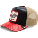 cappellino-trucker-blu-marino-e-rosso-gallo-shleather-cock-the-farm-di-goorin-bros