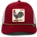 trucker-cap-rot-und-weiss-hahn-cock-garnet-rooster-the-farm-jewel-tones-von-goorin-bros