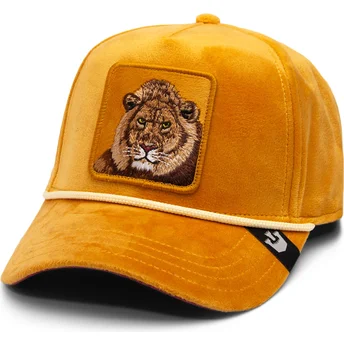 goorin-bros-curved-brim-lion-royalty-the-farm-yellow-snapback-cap