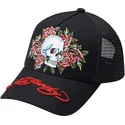 schwarze-trucker-kappe-skull-rose-von-ed-hardy